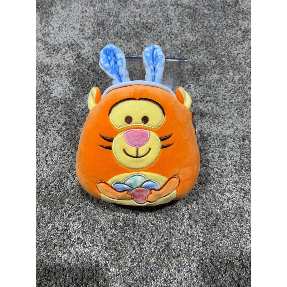 Disney Squishmallows Tigger Easter Bunny Ears 6 Inch Plush Orange Kellytoy NWT